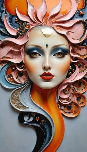 glass painting,viveros,bodypainting,body painting,indian art,art deco woman,Photography,General,Realistic