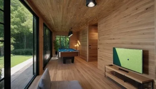 Wooden ceiling with small downlights,wood window,wooden sauna,timber house,sliding door,laminated wood,wooden windows,western yellow pine,modern room,wood floor,wooden wall,cabin,wooden decking,wood f