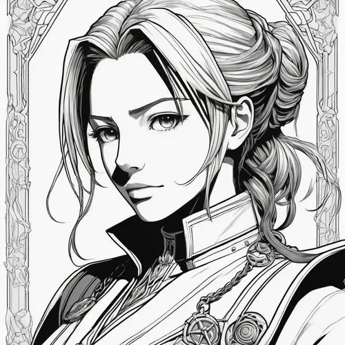 noblewoman,kuchel,yushenkov,sanzo,ichizo,christa,Illustration,Black and White,Black and White 13