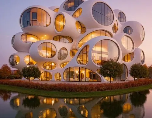 futuroscope,building honeycomb,futuristic architecture,cubic house,bjarke,modern architecture,helix,cube house,mvrdv,blavatnik,honeycomb structure,morphosis,biospheres,french building,skolkovo,ordos,bird's nest,the hive,autostadt wolfsburg,aarhus