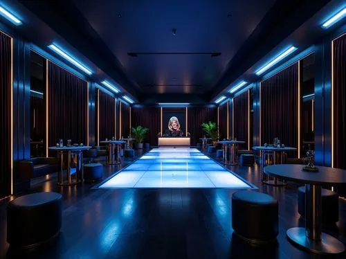 nightclub,ufo interior,baoli,piano bar,japanese restaurant,blue room,luxe,banquette,neon cocktails,spaceship interior,fine dining restaurant,empty interior,arzak,hallway,riviera,clubcorp,lounges,a restaurant,corridor,dining room