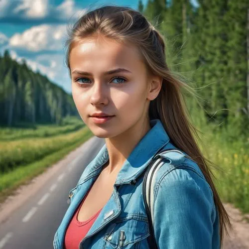 girl and car,girl in car,girl portrait,young woman,girl in a long,girl in t-shirt,girl with tree,portrait of a girl,girl walking away,portrait photography,portrait background,relaxed young girl,eurasian,country road,the girl's face,girl with a wheel,beautiful young woman,landscape background,portrait photographers,girl with bread-and-butter,Photography,General,Realistic