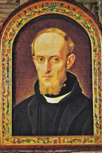 This portrait of James Huntington hangs in Holy Cross Monastery in West Park, New York, which he founded in 1884. OHC is a major American religious order for men, with additional monasteries in Califo