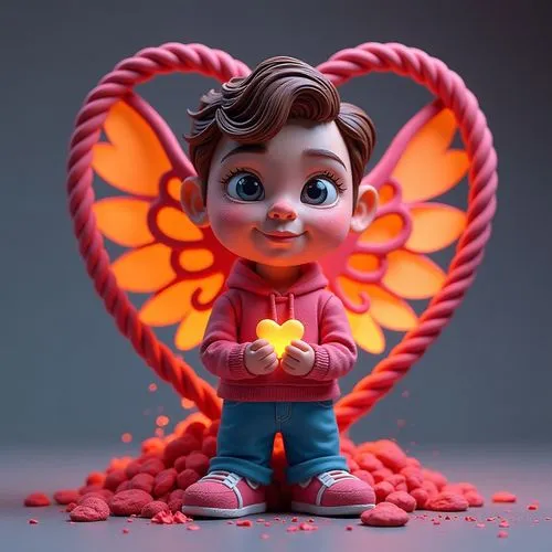 winged heart,cupid,red butterfly,passion butterfly,anjo,coeur