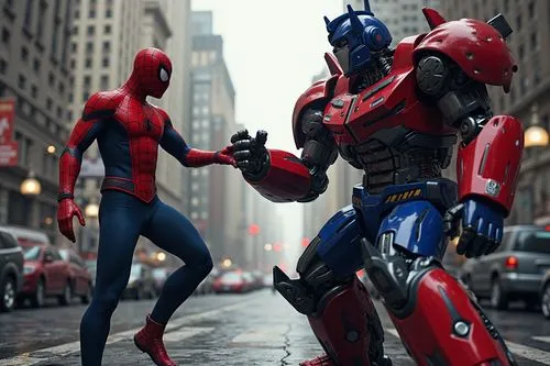 liederman,derman,spiderman,superheroes,civil war,megafight