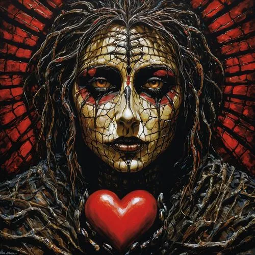 corabi,dolorosa,giger,jordison,schuldiner,saint valentine,Illustration,Realistic Fantasy,Realistic Fantasy 33