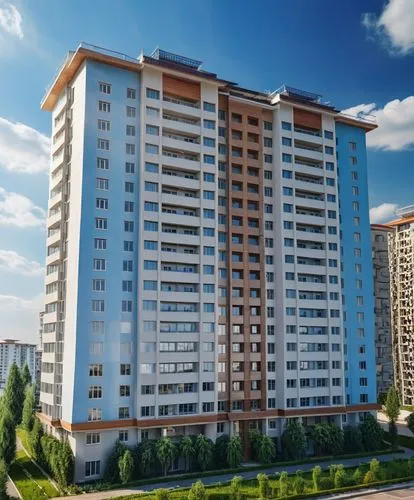 a very tall white and beige building in a city,zelenograd,vladikavkaz,zorlu,krasnodar,mgimo,inmobiliaria,rustavi,koltsovo,balashikha,residential tower,surgut,novogrozny,pyatigorsk,nalchik,zheleznogors