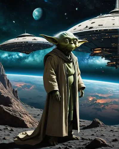 emperor of space,yoda,millenium falcon,digital compositing,admiral von tromp,luke skywalker,starwars,cg artwork,imperial,federation,sci fi,patrol,sci fiction illustration,george lucas,star wars,republic,extraterrestrial life,empire,overtone empire,science fiction,Conceptual Art,Sci-Fi,Sci-Fi 20