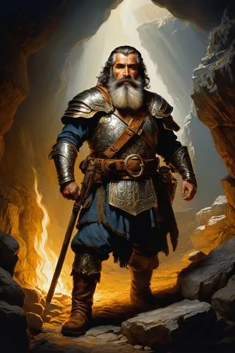 dwarf sundheim,dwarf cookin,dwarf,thorin,dwarves,paladin,barbarian,heroic fantasy,dane axe,norse,viking,aa,wall,crusader,biblical narrative characters,the wanderer,dunun,massively multiplayer online role-playing game,dwarf ooo,blacksmith,Art,Classical Oil Painting,Classical Oil Painting 08