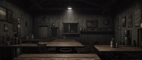 tavern,apothecary,drinking establishment,liquor bar,the kitchen,dark cabinetry,blackhouse,general store,wine tavern,unique bar,butcher shop,kitchen,a dark room,wooden hut,victorian kitchen,rustic,lostplace,barber shop,kitchen interior,the coffee shop,Illustration,Realistic Fantasy,Realistic Fantasy 17