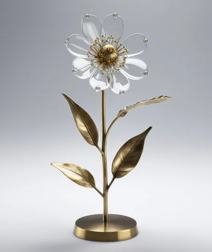 ikebana,gold flower,artificial flower,minimalist flowers,flower vase,decorative flower,Photography,General,Realistic