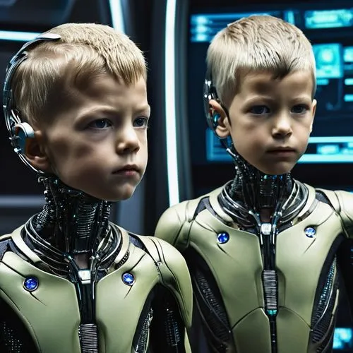 Borg Assimilated Twin Boys, Star Trek Kelvin Timeline,2010 Hollywood Style, Robotization, Compliance, Perfection, Collective Consciousness, Singularity, Resistance Is Futile,Robot Human Hybrids,stamet