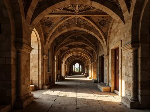 cloisters,cloister,cloistered,archways,arcaded,abbaye de belloc,abbaye,maulbronn monastery,pointed arch,undercroft,bodleian,passageways,oxbridge,vaulted ceiling,stanford university,archway,passageway,entranceways,monasterium,corridors