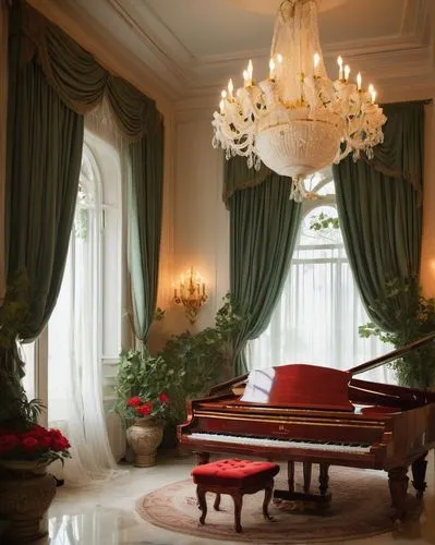 grand piano,steinway,the piano,ornate room,steinways,concerto for piano,pianoforte,great room,fortepiano,baccarat,parlor,victorian room,neoclassical,piano bar,play piano,bechstein,cochere,royal interior,ritzau,piano,Illustration,Realistic Fantasy,Realistic Fantasy 16