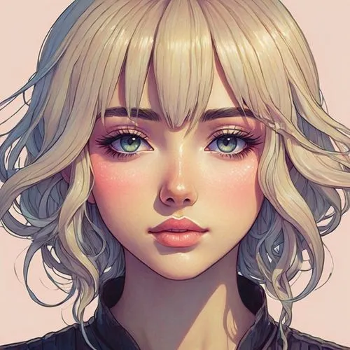 girl portrait,junko,ann,camellia,sakamaki,digital painting,kommuna,miana,yachi,kaede,nanami,camie,vector girl,khatuna,wip,chiaki,krita,fantasy portrait,diana,blonde girl,Illustration,Realistic Fantasy,Realistic Fantasy 41