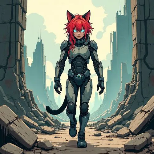 kat,red cat,nya,mewshaw,redcat,cinnabar,Conceptual Art,Sci-Fi,Sci-Fi 08