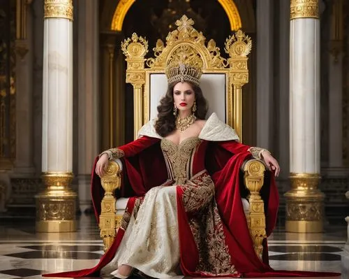 almudena,cepora judith,queen of hearts,brazilian monarchy,imperial coat,vestment,regal,venetia,monarchy,royalty,miss circassian,celtic queen,the throne,iulia hasdeu castle,red gown,throne,red cape,priestess,queen cage,queen s,Photography,Artistic Photography,Artistic Photography 09