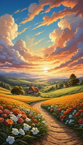 flower field,blooming field,tulip field,tulips field,landscape background,meadow landscape,blanket of flowers,tulip fields,field of flowers,flowers field,rural landscape,mushroom landscape,flower meadow,home landscape,farm landscape,splendor of flowers,poppy fields,beautiful landscape,nature landscape,springtime background,Photography,General,Realistic