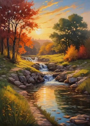 river landscape,landscape background,brook landscape,mountain stream,nature landscape,flowing creek,autumn landscape,landscape nature,beautiful landscape,oil painting on canvas,rural landscape,nature background,fantasy landscape,streamside,streams,fall landscape,flowing water,oil painting,river bank,mountain river,Illustration,Retro,Retro 14