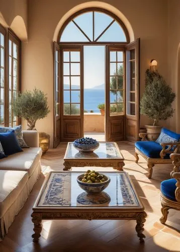 luxury home interior,amanresorts,holiday villa,sitting room,window with sea view,living room,beautiful home,sicily window,wooden windows,home interior,livingroom,interior decor,natuzzi,mediterranean,great room,beach house,french windows,lefay,chaise lounge,morocco,Art,Classical Oil Painting,Classical Oil Painting 14