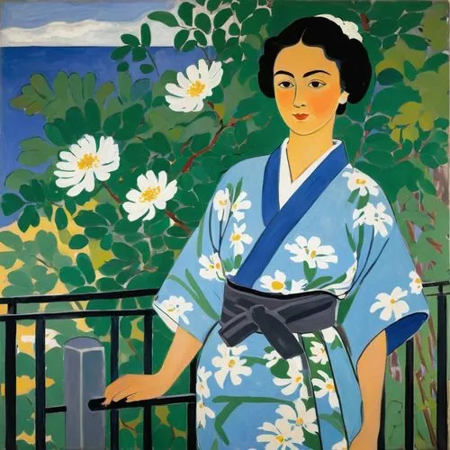 uemura,japanese woman,geisha,yasuhara,hakama,hiramatsu,Art,Artistic Painting,Artistic Painting 40