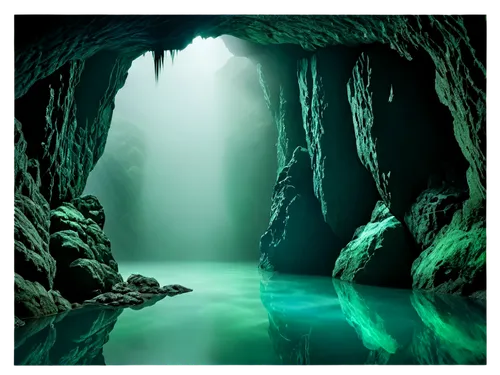 cave on the water,subkingdom,cartoon video game background,alfheim,blue cave,3d background,cavern,grotte,cave,background vector,caverns,blue caves,the blue caves,ice cave,underwater landscape,cavernosum,caves,underwater background,emerald sea,depths,Illustration,Retro,Retro 17