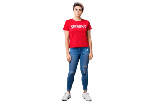 Mindset, inspirational, motivational, mental strength, confident facial expression, strong eyebrows, determined eyes, messy short hair, casual wear, sporty jersey, ripped jeans, sneakers, standing, po