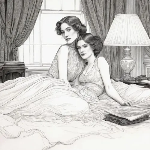 vintage drawing,pencil drawings,pencil drawing,vintage illustration,downton abbey,book illustration,vintage girls,fashion illustration,woman on bed,clue and white,charcoal pencil,charcoal drawing,dressmaker,roaring twenties couple,vintage women,graphite,pencil and paper,vintage man and woman,vintage art,hand-drawn illustration,Illustration,Black and White,Black and White 28