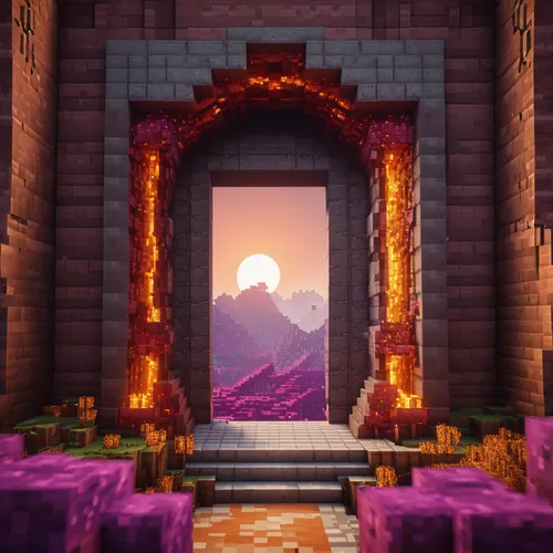 fireplaces,hall of the fallen,archway,ravine,purple landscape,portal,chasm,devilwood,fire place,fireplace,fire mountain,door to hell,wither,pillar of fire,dusk background,rose arch,lava cave,mausoleum ruins,hearth,doorway,Photography,General,Natural