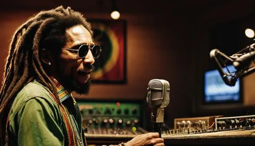 rastaman,reggae,irie,bob marley,dreadlocks,turtle ship,audio engineer,dread,condenser microphone,olodum,miles davis,audio equipment,sun of jamaica,recordings,radio play,recording studio,music studio,recoding,studio monitor,dreads,Illustration,Black and White,Black and White 14