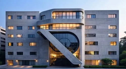 this building has stairs leading to windows in it,morphosis,multistorey,appartment building,apartment building,hejduk,rikshospitalet,Photography,Documentary Photography,Documentary Photography 15