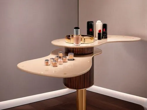 Beauty makeup table design, Renaissance classic, foundation and lipstick display,dressing table,set table,card table,massage table,small table,folding table,turn-table,cake stand,orrery,end table,coff