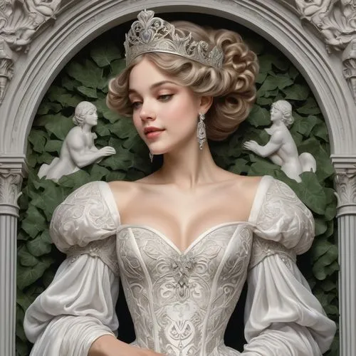 white rose snow queen,principessa,victorian lady,noblewoman,cinderella,knightley,Illustration,Retro,Retro 08