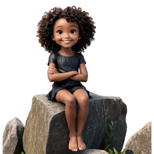 moana,hushpuppy,tiana,clay animation,agnes,girl sitting,afro american girls,animated cartoon,female doll,clay doll,monchhichi,cute cartoon character,3d model,afroamerican,afro-american,3d figure,merida,nigeria woman,african american woman,lilo