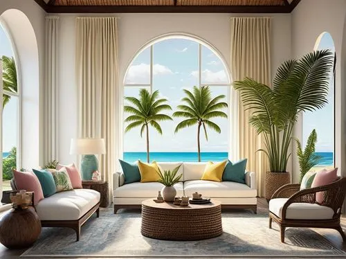 palmilla,tropical house,sitting room,luxury home interior,sunroom,cabana,living room,palmbeach,paradisus,holiday villa,livingroom,plantation shutters,penthouses,interior decor,3d rendering,pool house,amanresorts,hovnanian,contemporary decor,cabanas,Illustration,Paper based,Paper Based 26