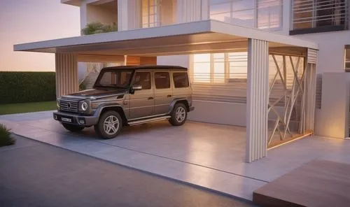 Parking canopy,mercedes-benz g-class,folding roof,g-class,land rover defender,garage door,3d rendering,land rover discovery,land-rover,land rover,land rover series,cubic house,range rover,render,prefa