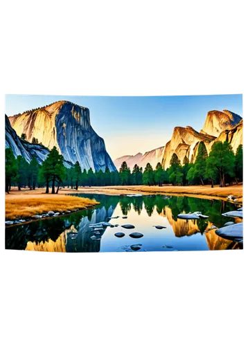 yosemite park,landscape background,yosemite,salt meadow landscape,half dome,yosemite valley,panoramic landscape,yosemite national park,half-dome,united states national park,slide canvas,mountain scene,national park,mountainous landscape,mountain landscape,flat panel display,desert desert landscape,western united states,cartoon video game background,nationalpark,Unique,Design,Sticker