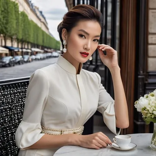 parisian coffee,parisienne,paris cafe,vietnamese,elegant,parisian,Photography,General,Realistic