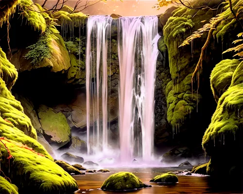 water fall,waterfall,brown waterfall,water falls,green waterfall,cascada,water flowing,nature background,cascades,cascade,waterfalls,cascading,flowing water,water flow,ash falls,falls,mountain spring,bridal veil fall,cartoon video game background,fountain pond,Illustration,Black and White,Black and White 34
