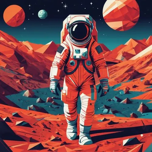 red planet,astronautic,astronaut,space art,spacewalkers,astronautical,Illustration,Vector,Vector 17