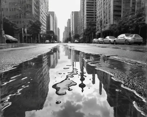 puddle,reflection in water,water reflection,puddles,reflecting pool,reflection of the surface of the water,reflections in water,parallel worlds,reflected,mirror water,water mirror,reflection,reflections,reflect,mirrored,parallel world,double exposure,mirror reflection,lens reflection,canal,Illustration,Black and White,Black and White 34
