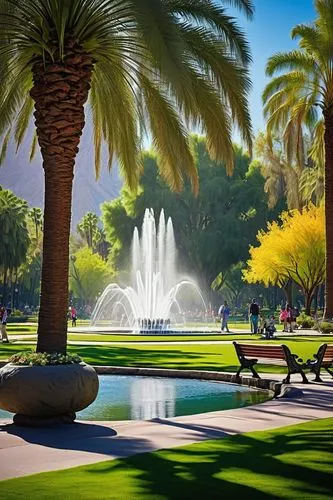 huacachina oasis,marrakech,garden of the fountain,date palms,palm pasture,palm springs,ucr,csulb,city park,fountain pond,palm garden,royal palms,fountains,two palms,marrakesh,urban park,botanical gardens,fountain lawn,glendale,botanical garden,Illustration,Paper based,Paper Based 14