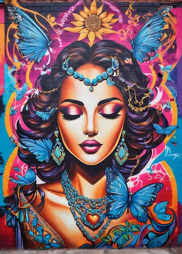 mural,lakshmi,bali,pachamama,mantra om,radha,boho art,medusa,san diego,albuquerque,buddha,lima,graffiti art,tantra,yogananda,psychedelic art,mandala,frida,chiang mai,rangoli,Conceptual Art,Graffiti Art,Graffiti Art 07