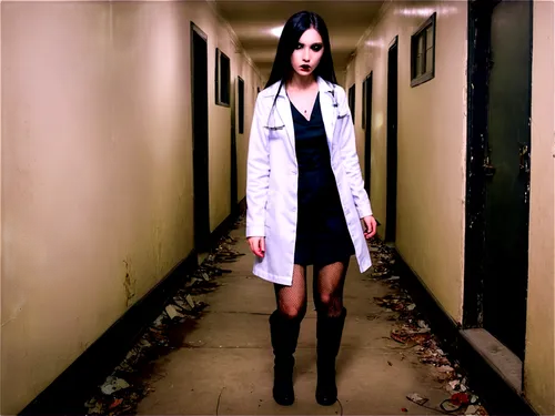 whitecoat,corridors,female doctor,nurse,doctor,pharmacopeia,the morgue,docteur,morgue,trenchcoat,daveigh,female nurse,hallway,vause,docter,gothika,lady medic,sanitarium,doctor's room,doctorin,Illustration,Japanese style,Japanese Style 15