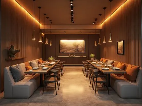 dining room,banquette,fine dining restaurant,breakfast room,japanese restaurant,meeting room,dining table,contemporary decor,3d rendering,board room,dining,conference room,andaz,a restaurant,clubroom,baoli,modern decor,arzak,long table,the dining board,Photography,General,Realistic