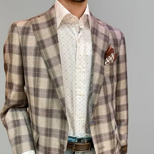 sportcoat,autumn plaid pattern,sprezzatura,men's suit,shirtmaker,hilburn,lapels,tweed,men's wear,shirting,houndstooth,brioni,chequered,waistcoat,tailoring,light plaid,clothiers,aquascutum,mcnairy,trussardi,Male,Southern Europeans,L,Pure Color,Light Grey