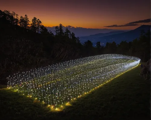 Heavenly Ascent,christmas luminaries,environmental art,garland of lights,landscape lighting,luminous garland,light art,garland lights,tribute in lights,tea-lights,light graffiti,festival of lights,dra