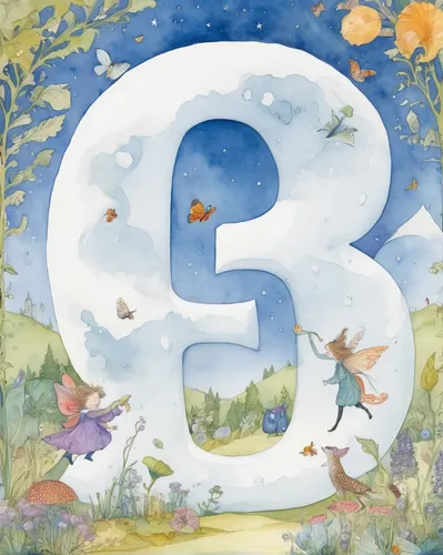 Explore a fantasy world where bubble letters come to life as magical creatures.,letter r,growth icon,letter s,raincloud,eighth note,letter d,children's background,children's fairy tale,9,letter o,a co