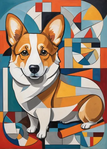 corgi,pembroke welsh corgi,corgis,the pembroke welsh corgi,welsh corgi,welsh corgi pembroke,welschcorgi,cubism,corgi face,geometrical animal,dog digital paper,adobe illustrator,basenji,dog illustration,twitch icon,tiktok icon,dogecoin,corgi-chihuahua,phone icon,shiba,Art,Artistic Painting,Artistic Painting 45