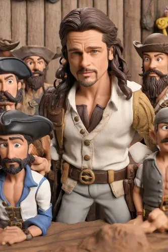 barbossa,norrington,piratas,ardeth,roxton,piracies,Digital Art,Clay